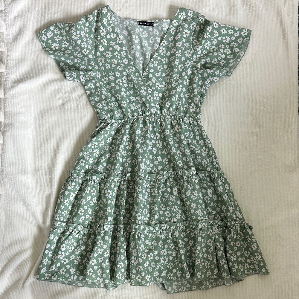 Floral Green Dress